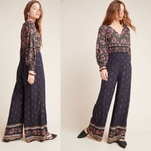 Farm Rio for Anthropologie Giuliano Wide leg Jumpsuit S